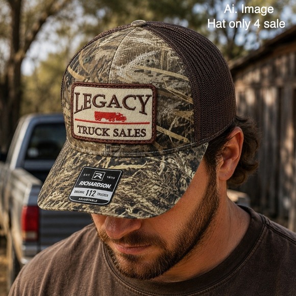 Richardson Other - Richardson 112 Trucker Hat Legacy Truck Sales Realtree Camo Snapback‎ Brown NEW